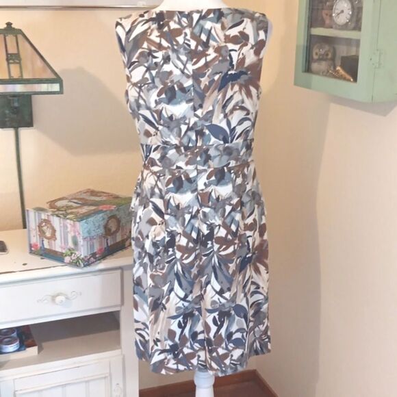 Connected Apparel ELegant Sleeveless Layered Dress. Career. Tiered. Floral - Picture 5 of 8